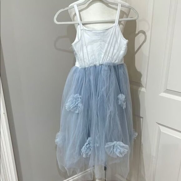 Pottery Barn Kids White and Blue Dance Costume Size 7-8 - Picture 2 of 6